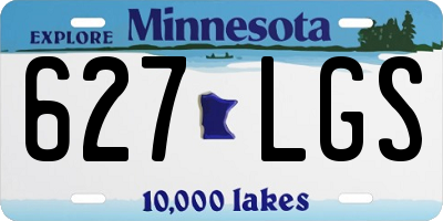 MN license plate 627LGS