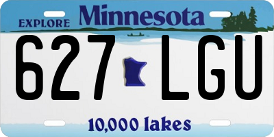 MN license plate 627LGU