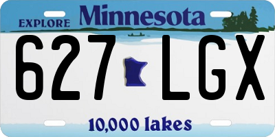 MN license plate 627LGX