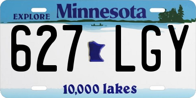MN license plate 627LGY