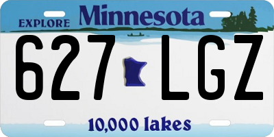 MN license plate 627LGZ