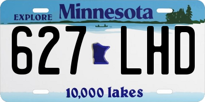 MN license plate 627LHD