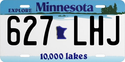 MN license plate 627LHJ