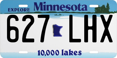 MN license plate 627LHX