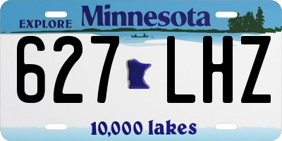 MN license plate 627LHZ