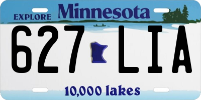MN license plate 627LIA