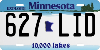 MN license plate 627LID