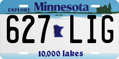 MN license plate 627LIG
