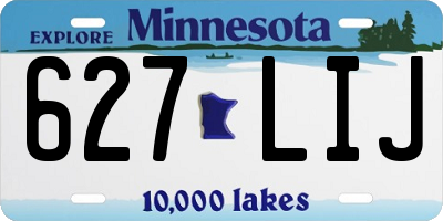 MN license plate 627LIJ