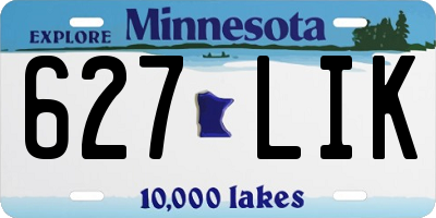 MN license plate 627LIK