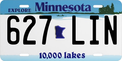 MN license plate 627LIN
