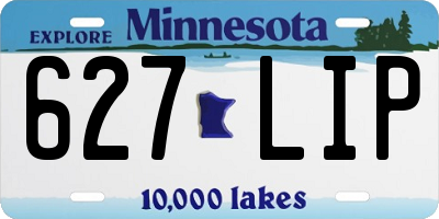 MN license plate 627LIP