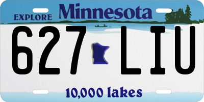 MN license plate 627LIU