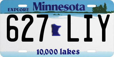 MN license plate 627LIY