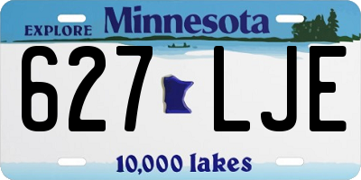 MN license plate 627LJE