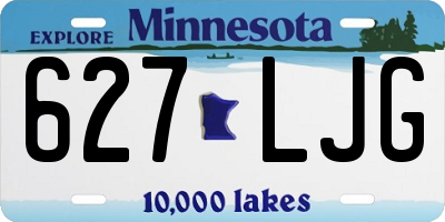 MN license plate 627LJG