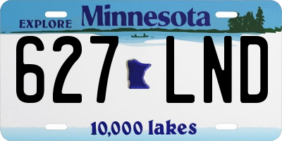 MN license plate 627LND