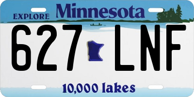 MN license plate 627LNF