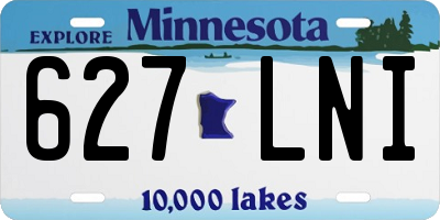 MN license plate 627LNI
