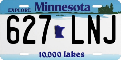 MN license plate 627LNJ