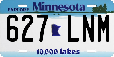 MN license plate 627LNM