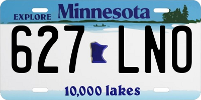 MN license plate 627LNO