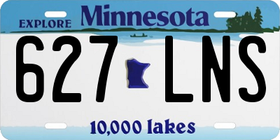 MN license plate 627LNS