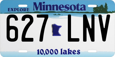 MN license plate 627LNV