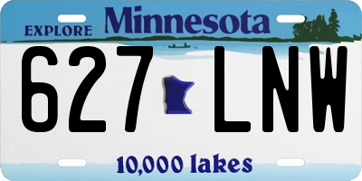 MN license plate 627LNW