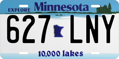 MN license plate 627LNY