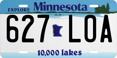 MN license plate 627LOA