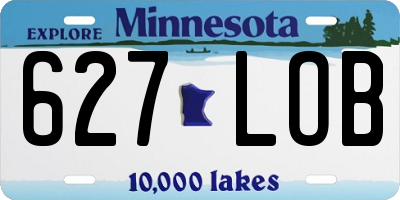 MN license plate 627LOB