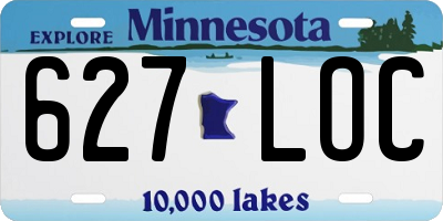 MN license plate 627LOC