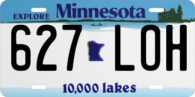 MN license plate 627LOH