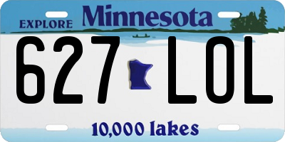 MN license plate 627LOL