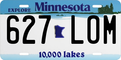 MN license plate 627LOM