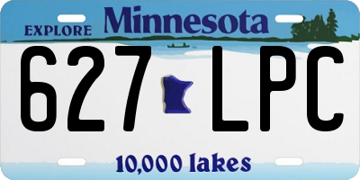 MN license plate 627LPC