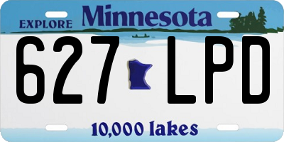 MN license plate 627LPD