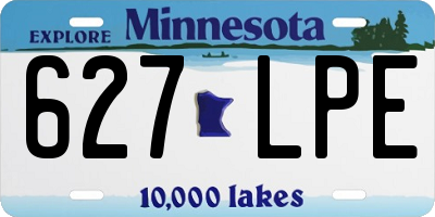 MN license plate 627LPE