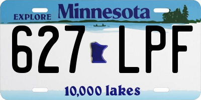 MN license plate 627LPF