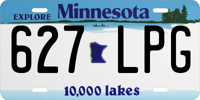MN license plate 627LPG