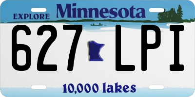 MN license plate 627LPI