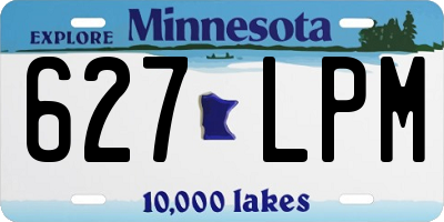MN license plate 627LPM