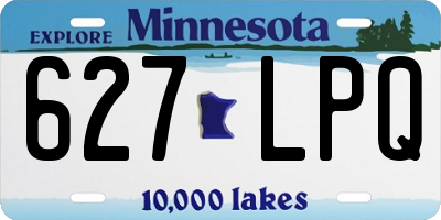 MN license plate 627LPQ