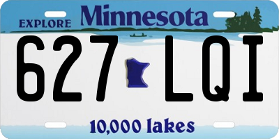 MN license plate 627LQI