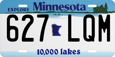 MN license plate 627LQM