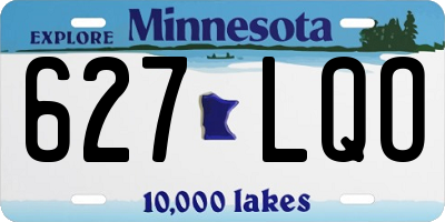 MN license plate 627LQO