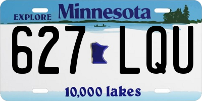 MN license plate 627LQU