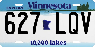 MN license plate 627LQV