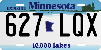 MN license plate 627LQX